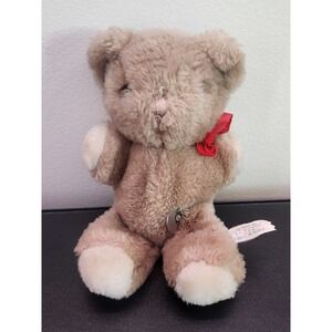 Vintage Eden Toys Plush Stuffed Musical Bear 8" Music Box Wind Up Korea WORKS